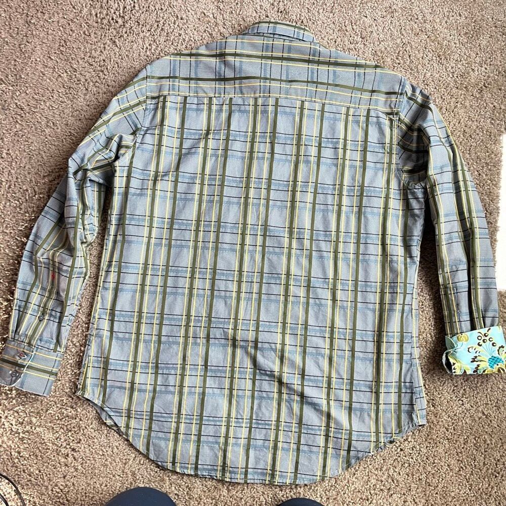 Robert Graham Patchwork Panel Button-Down Shirt –… - image 3